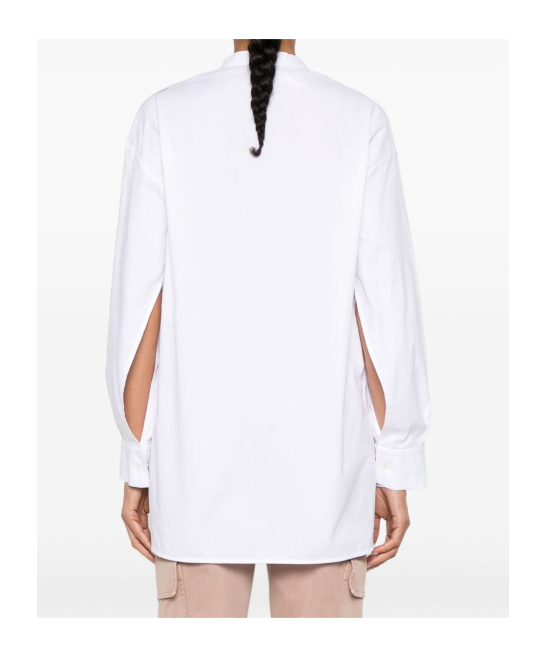 Max Mara Long-sleeved Shirt In White
