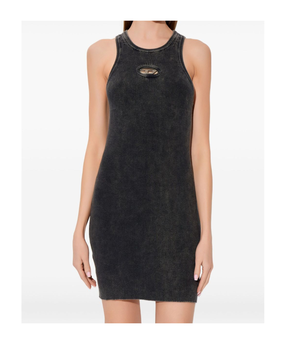 Diesel Cotton Dress In Black