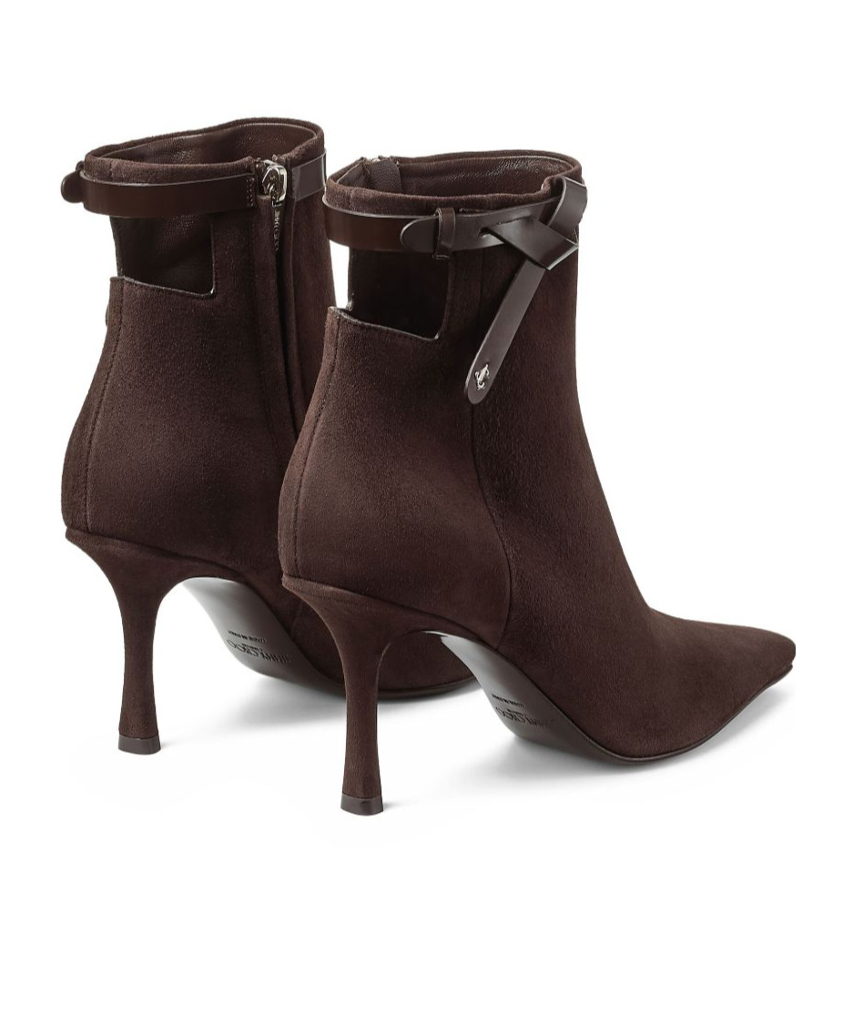 Jimmy Choo High-heeled Pointed Boots In Black
