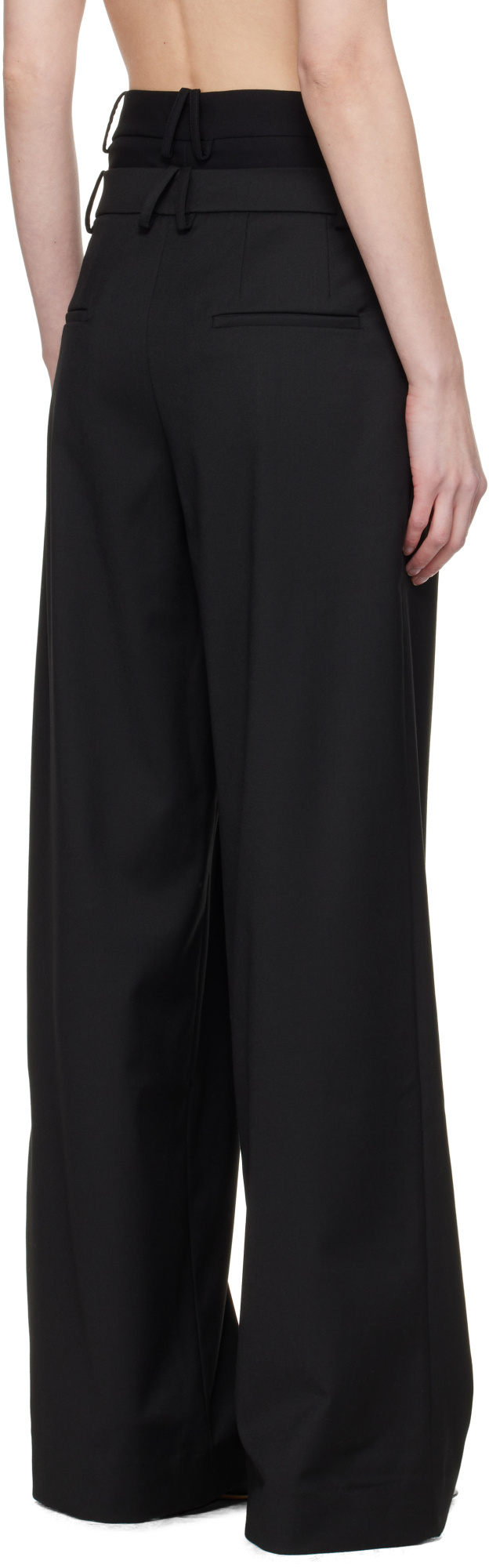 16arlington Layered Pleated Wide-leg Pants