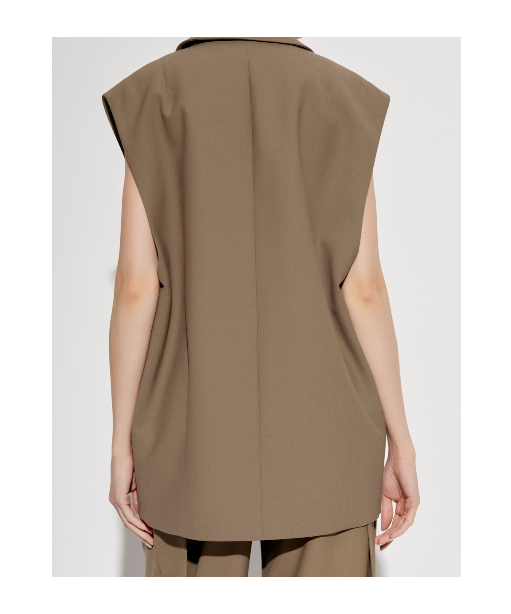 Iro Sleeveless Vest In Brown