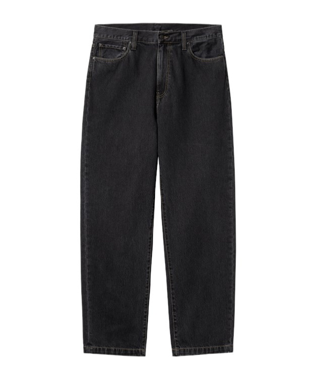 Carhartt Pantalon Newel Black Stone Washed In Black