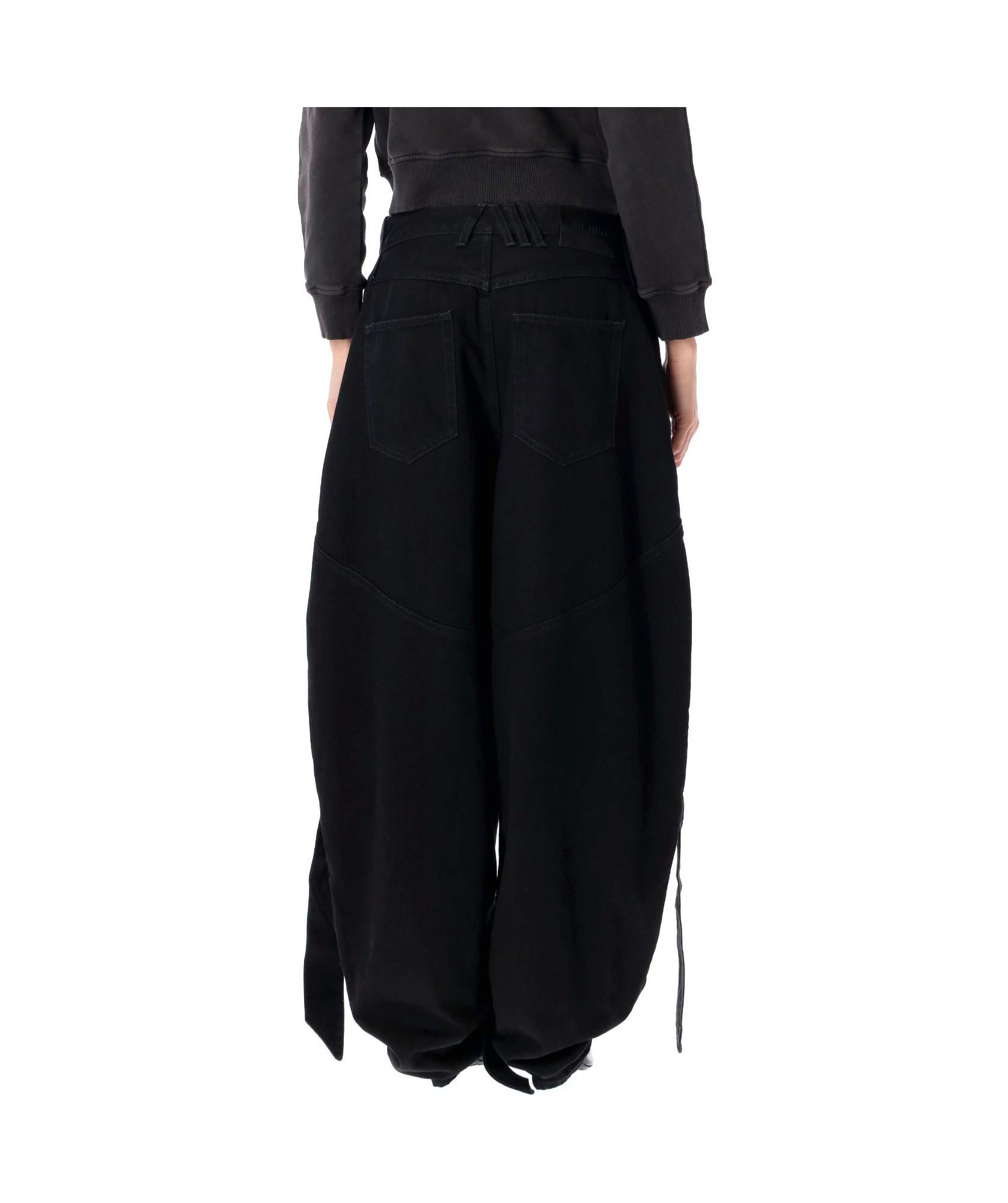 Attico New Denim Wide In Black