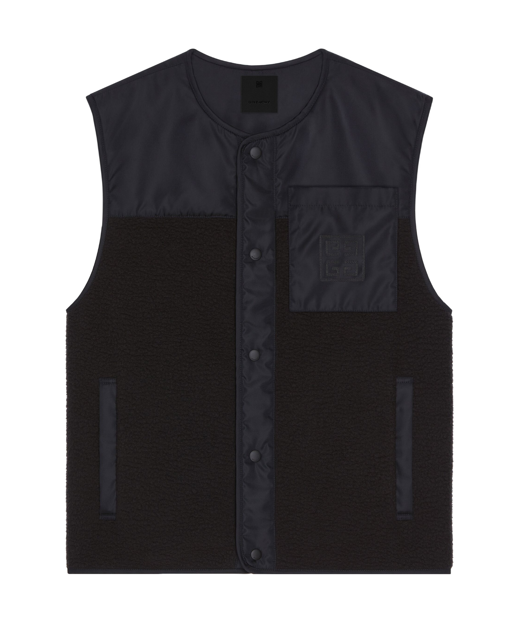 Givenchy Waistcoat In Mixed Fabrics In Black