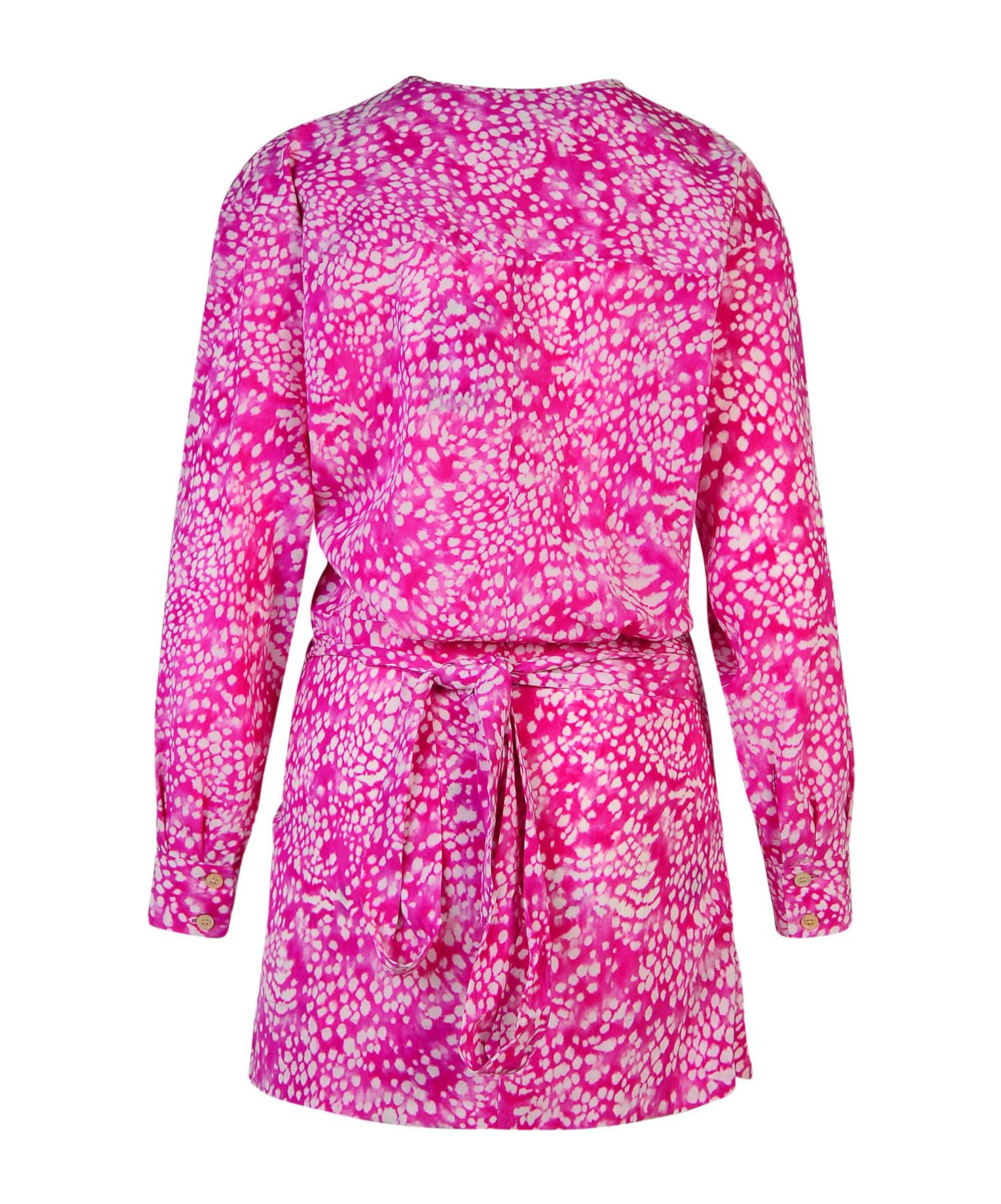 Isabel Marant 'speak' Robe En Mélange De Soie In Pink