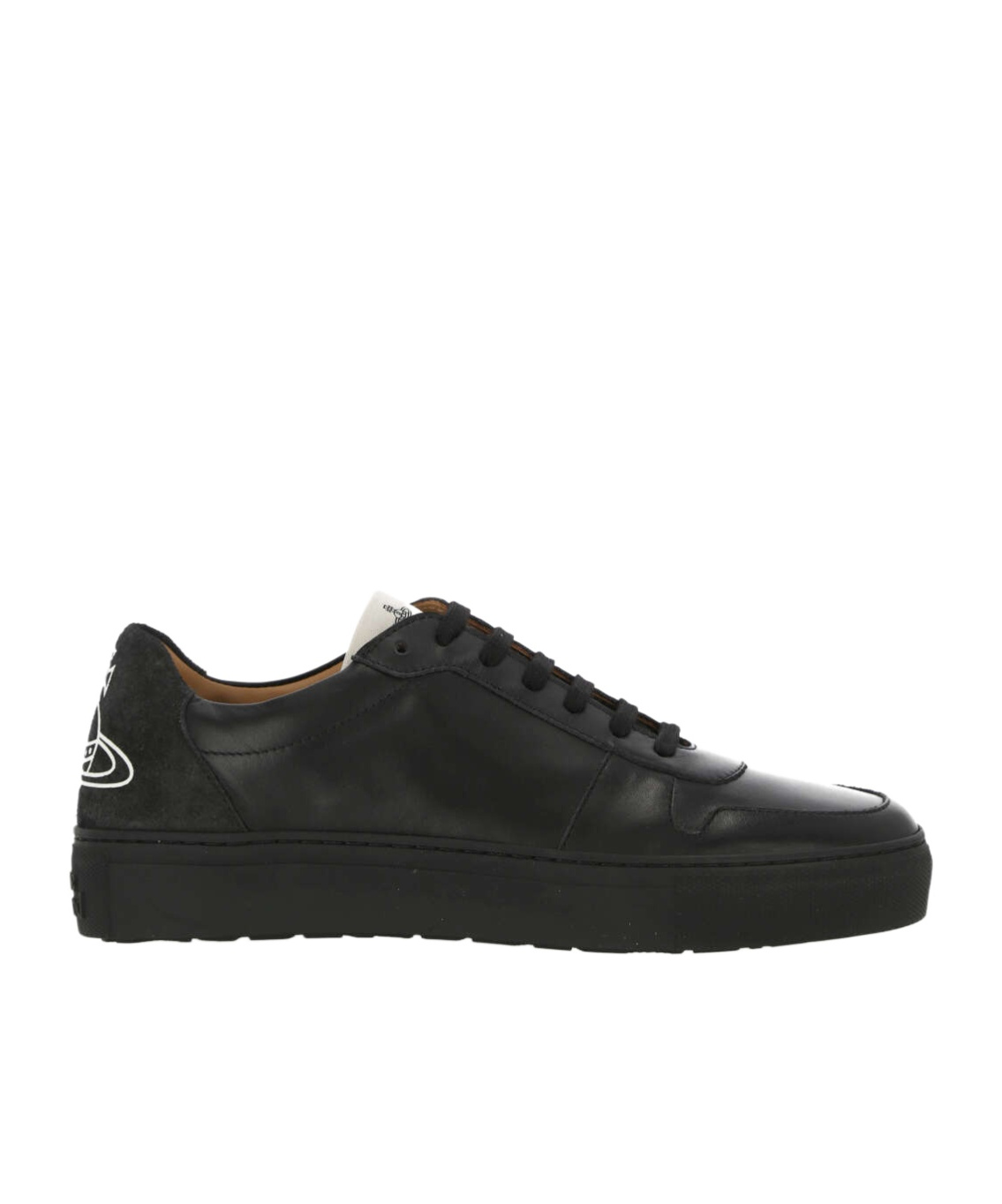 Vivienne Westwood Orb-print Leather Sneakers In Black