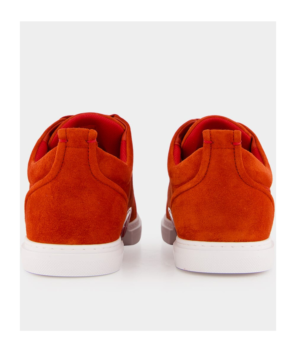 Christian Louboutin Lace-up Low-top Sneakers In Red