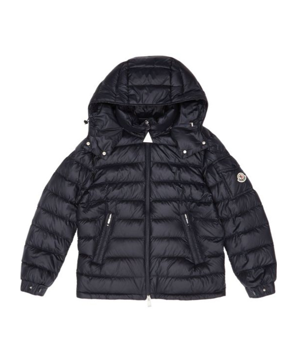 Moncler Logo Patch Padded Jacket In Blue