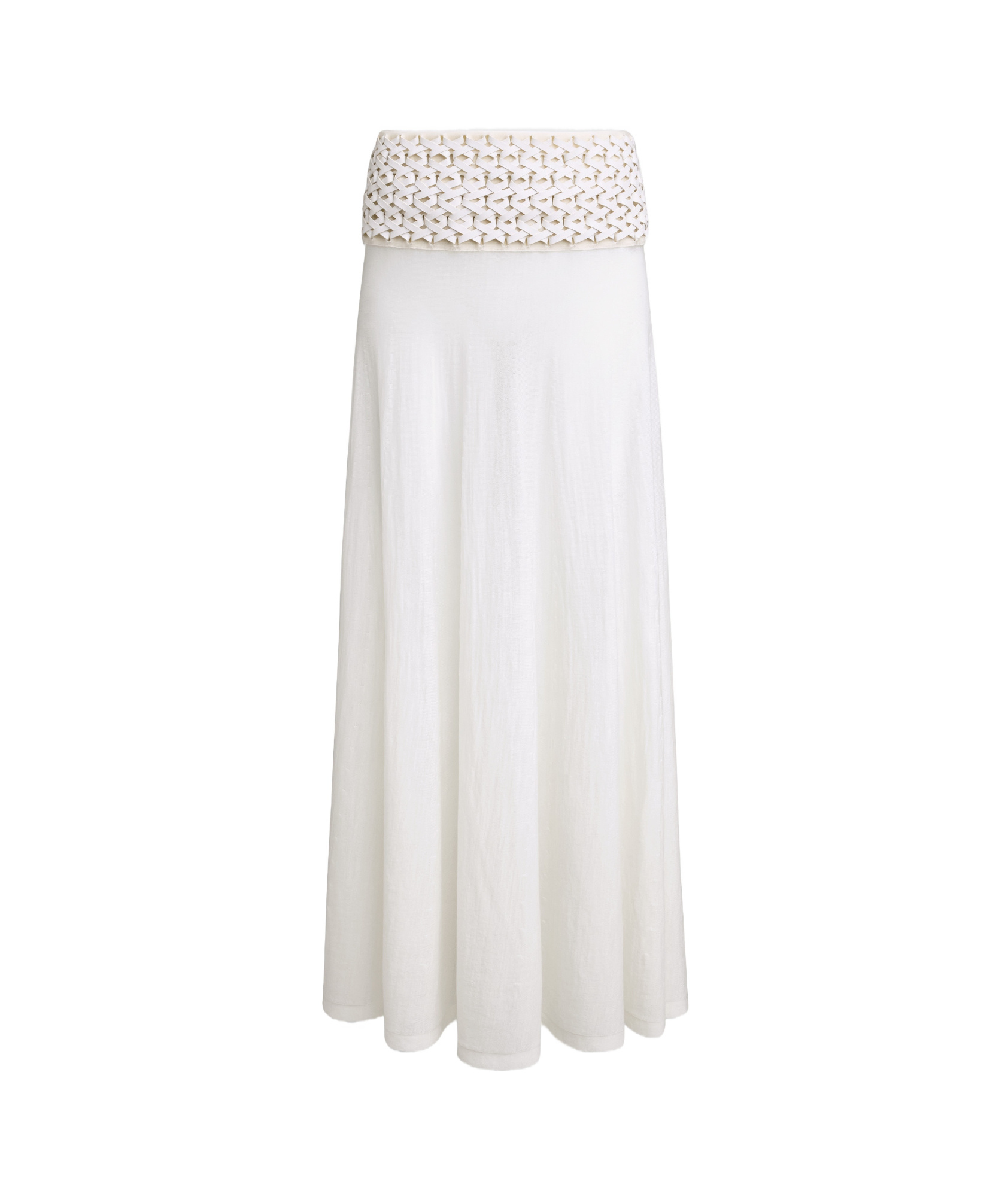 ALAÏA LONG WOOL KNITTED SKIRT