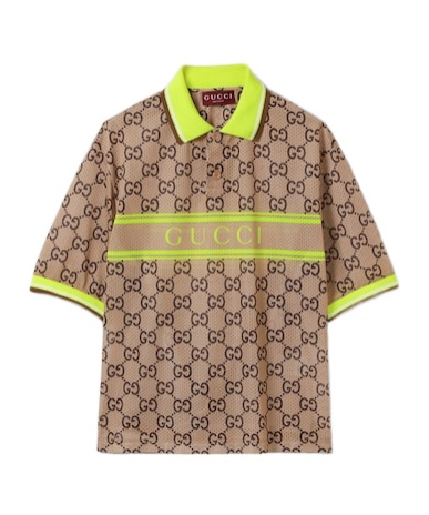 GUCCI GG SUPREME PERFORATED POLO SHIRT