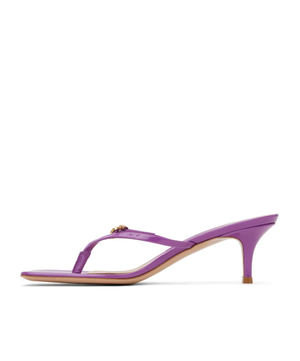 Shop Gianvito Rossi Clip-toe Design High-heeled Sandals In Purple