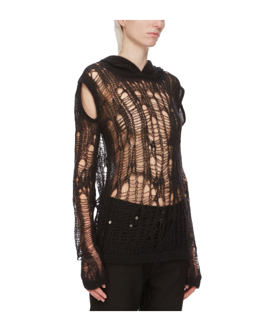 Rick Owens Spider Hoodie Sweaters And Cardigans Black In Black