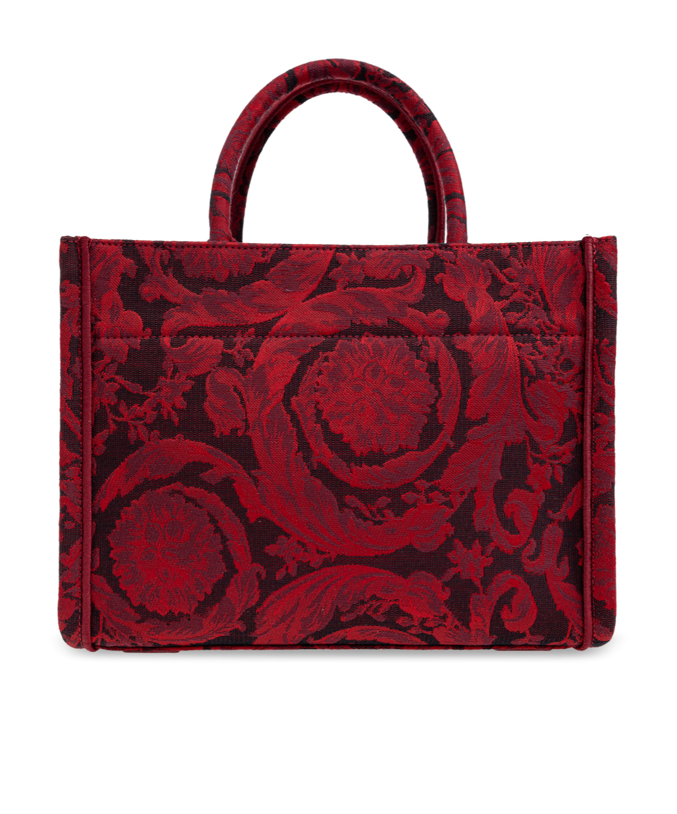 Versace Double Handle Shoulder Bag In Red