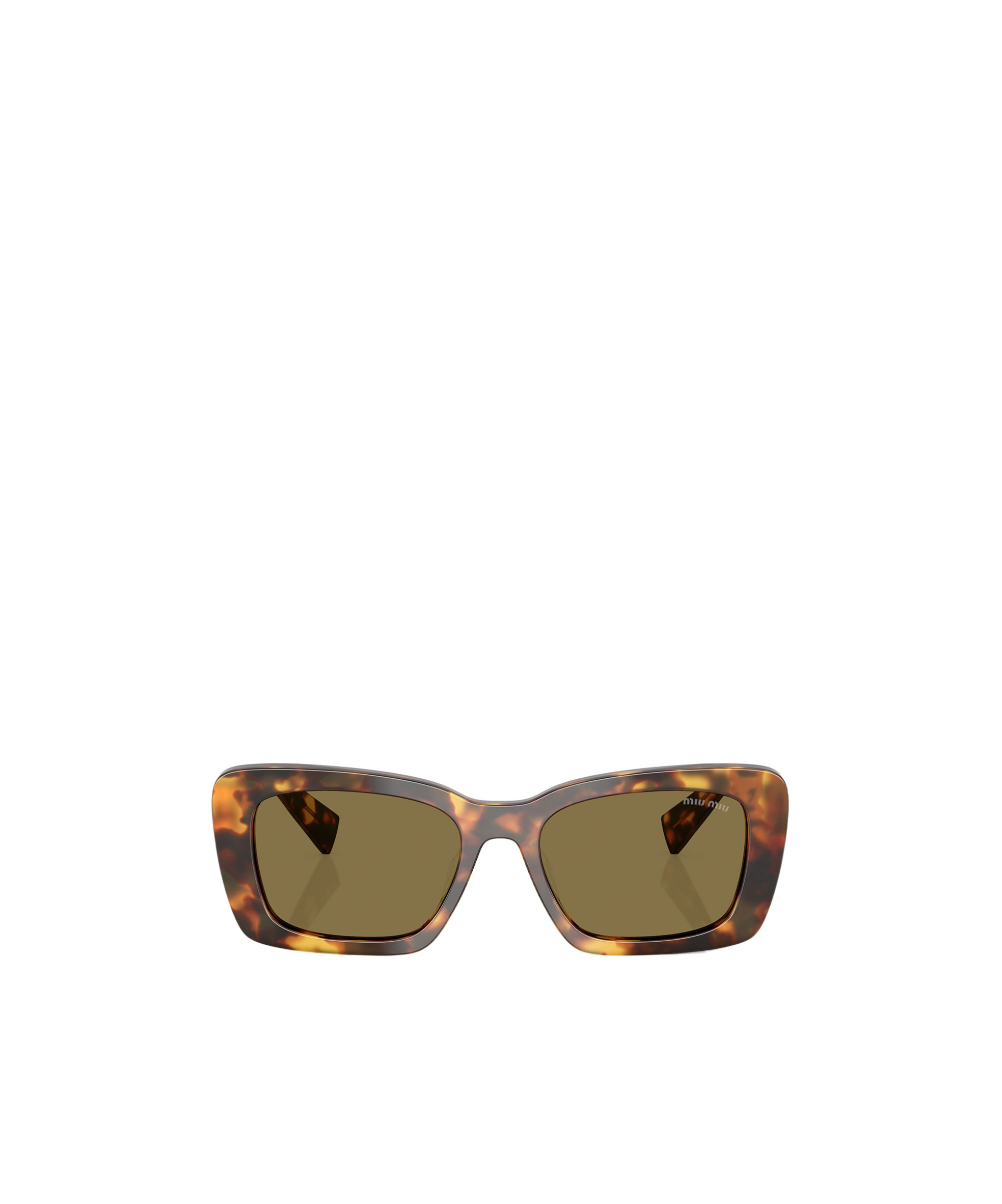 Miu Miu Logo Sunglasses In Brown