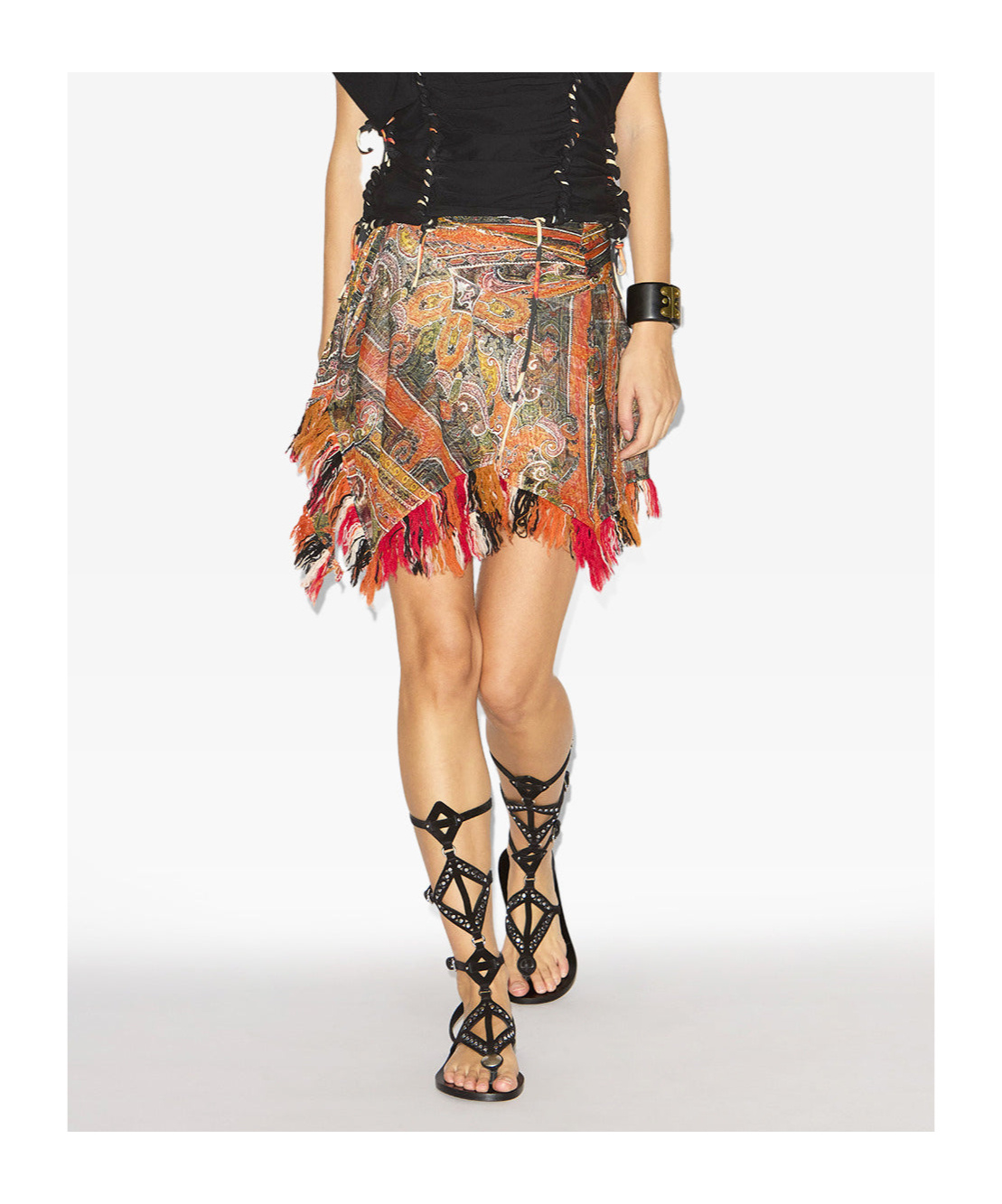 Shop Isabel Marant Dova Skirt In Multicolor