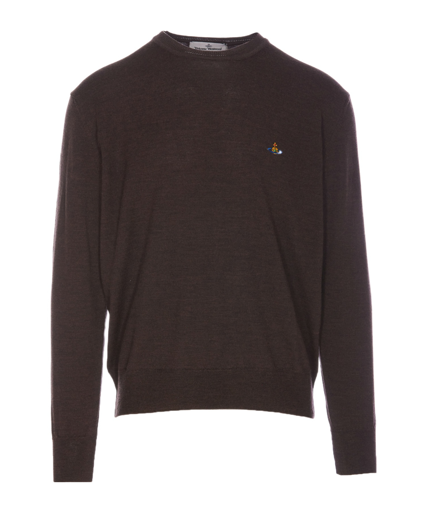 Vivienne Westwood Crewneck Sweater With Ribbed Cuffs And Hem In Black