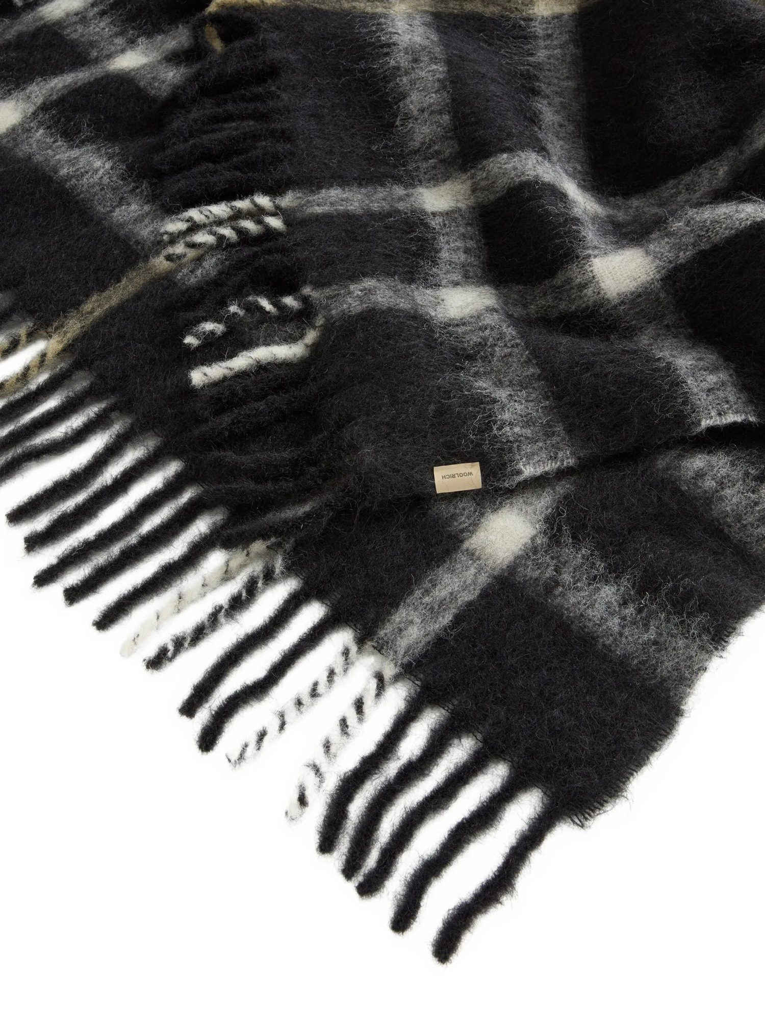 Woolrich Fringed Cape In Black
