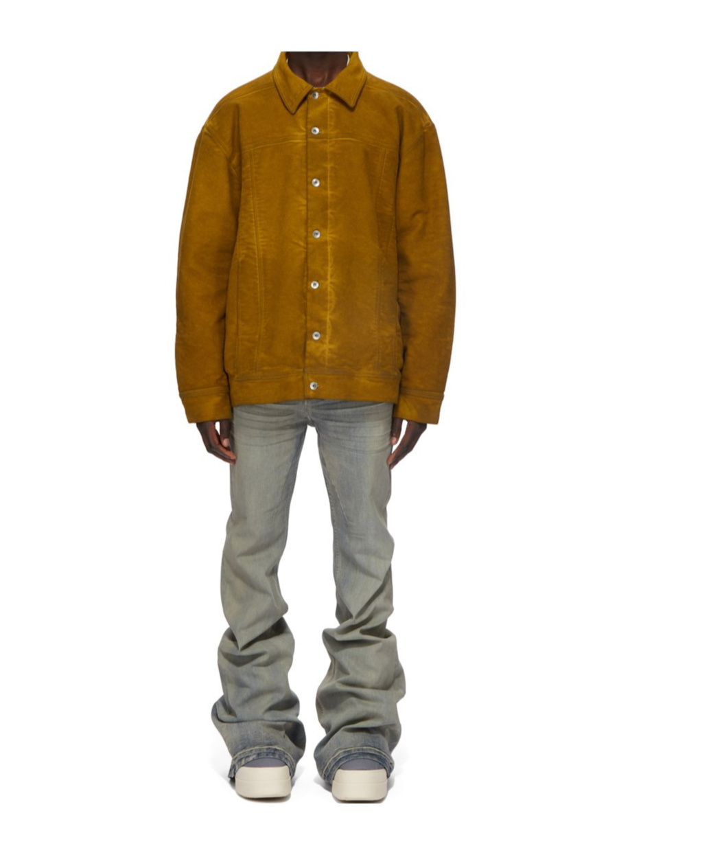 Rick Owens Drkshdw Bolan Bootcut Stretch Denim Jeans In Gray