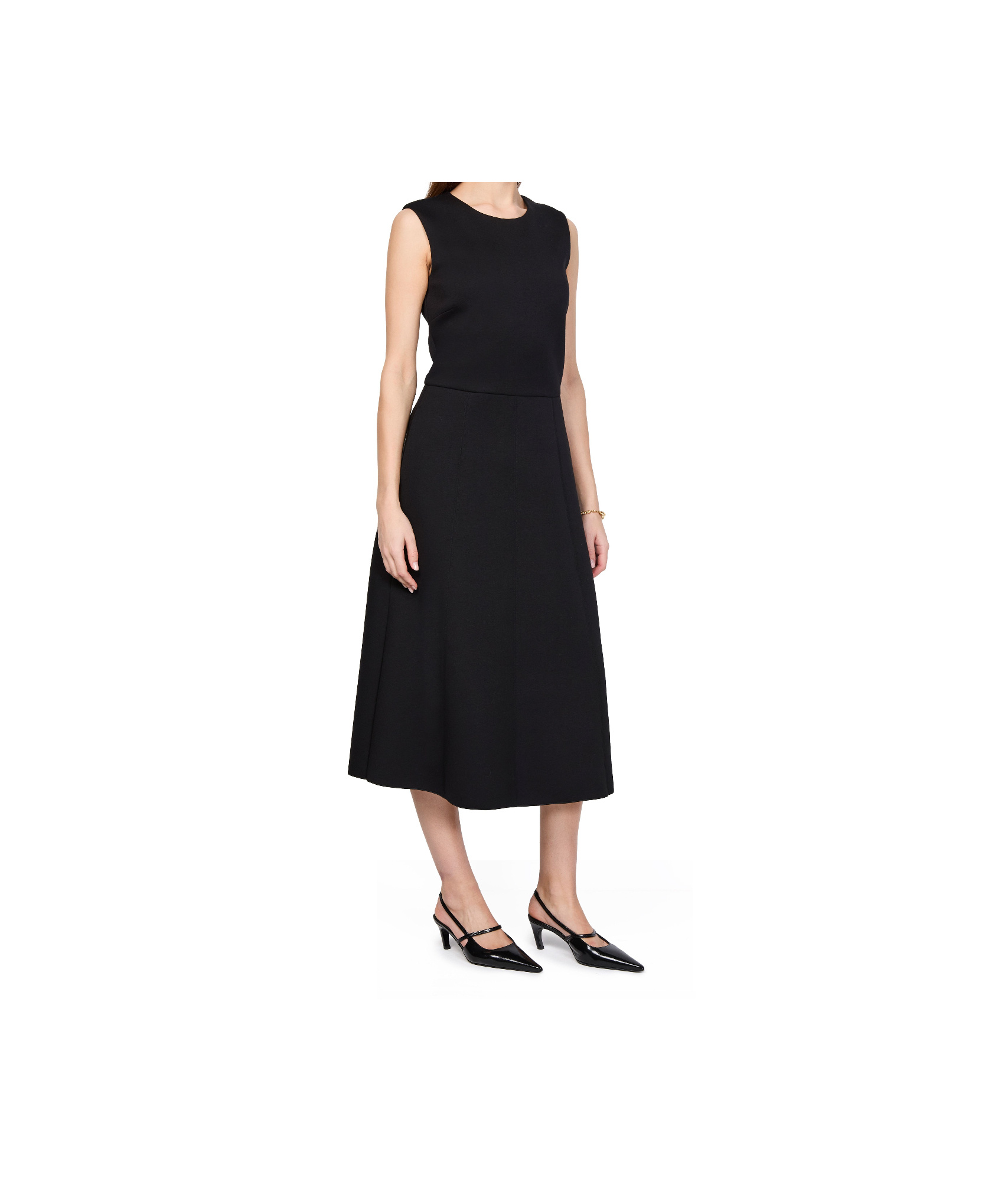 Max Mara Midi Dress In Black