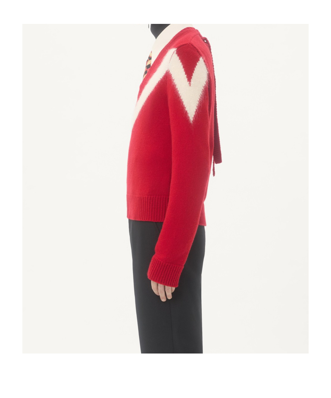 Valentino Wool Jumper With Vlogo Bow At The Back In Red