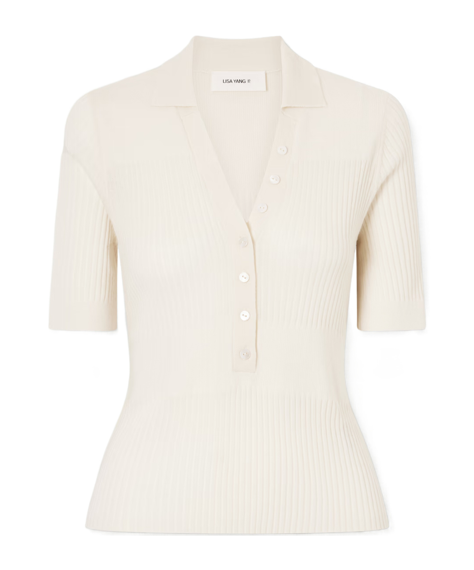 Lisa Yang Short-sleeved Sweater In White