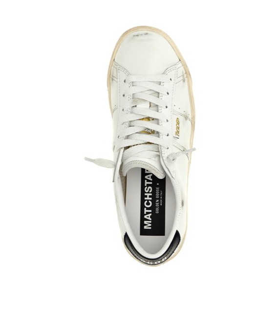 Golden Goose Blue Matchstar Sneakers In White