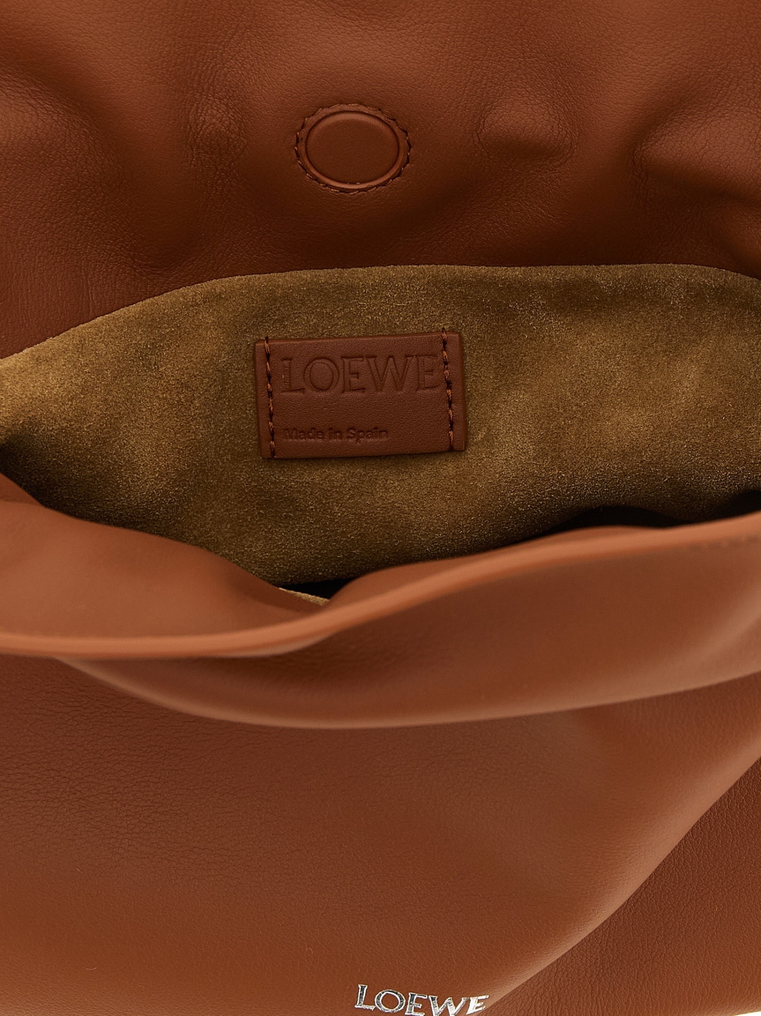 Loewe Mini Flamenco Clutch Bag In Brown
