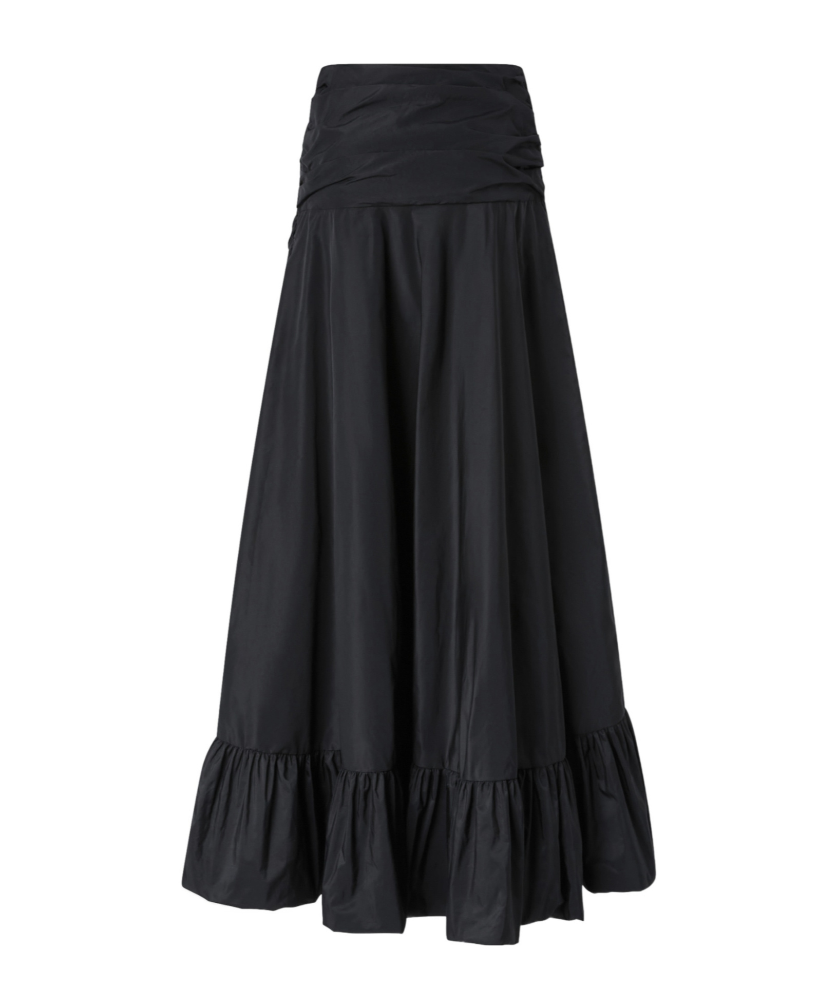 Pinko Ruffled Asymmetrical Skirt In Black