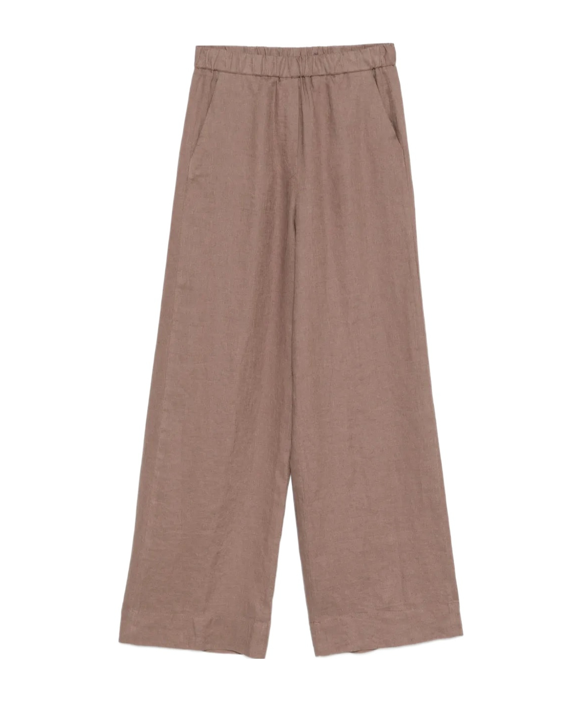 Antonelli Elastic Waist Casual Pants In Brown
