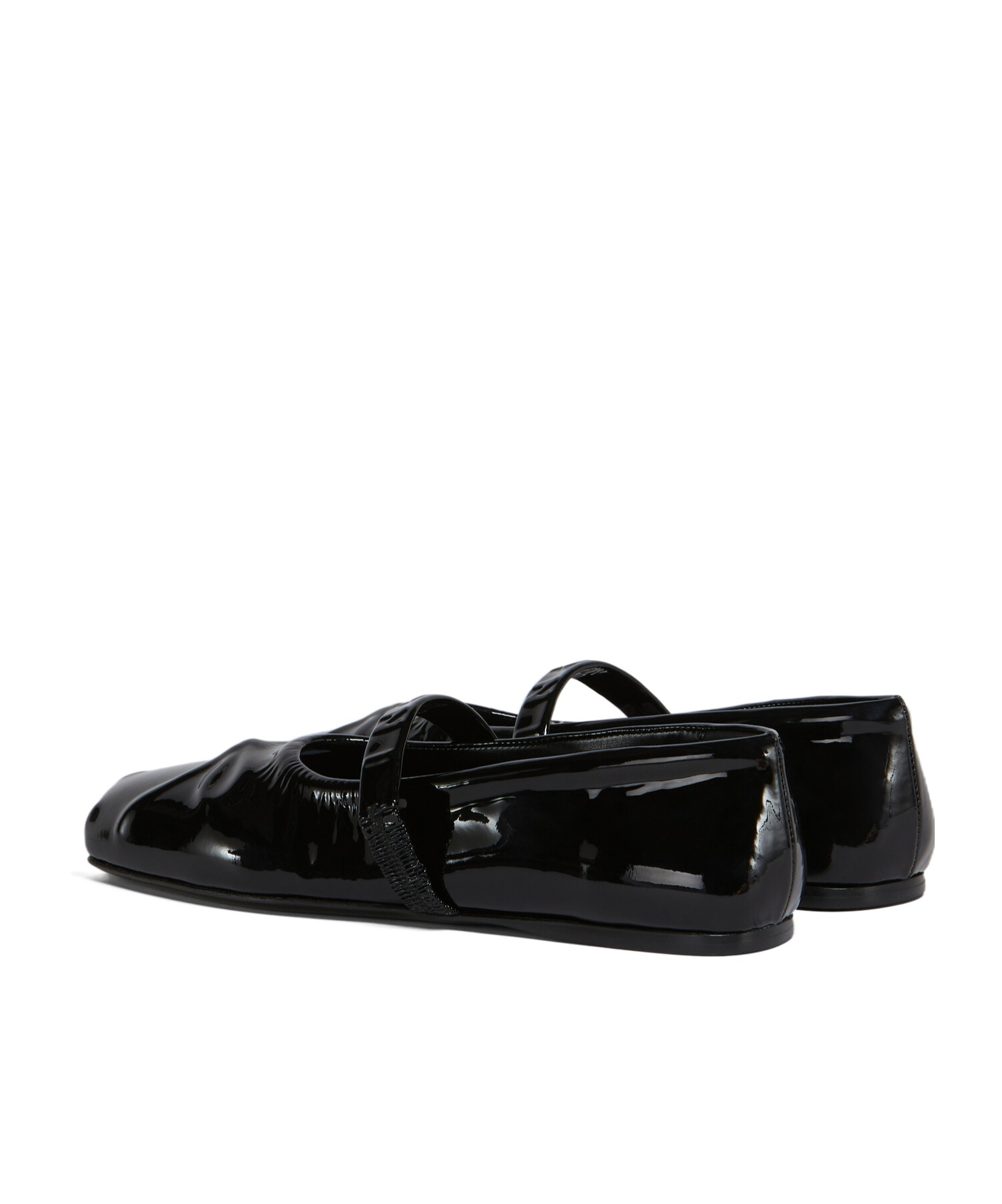 Marni Black Ballerinas With Embossed Bow Detail On The Front In Leather Woman In Black