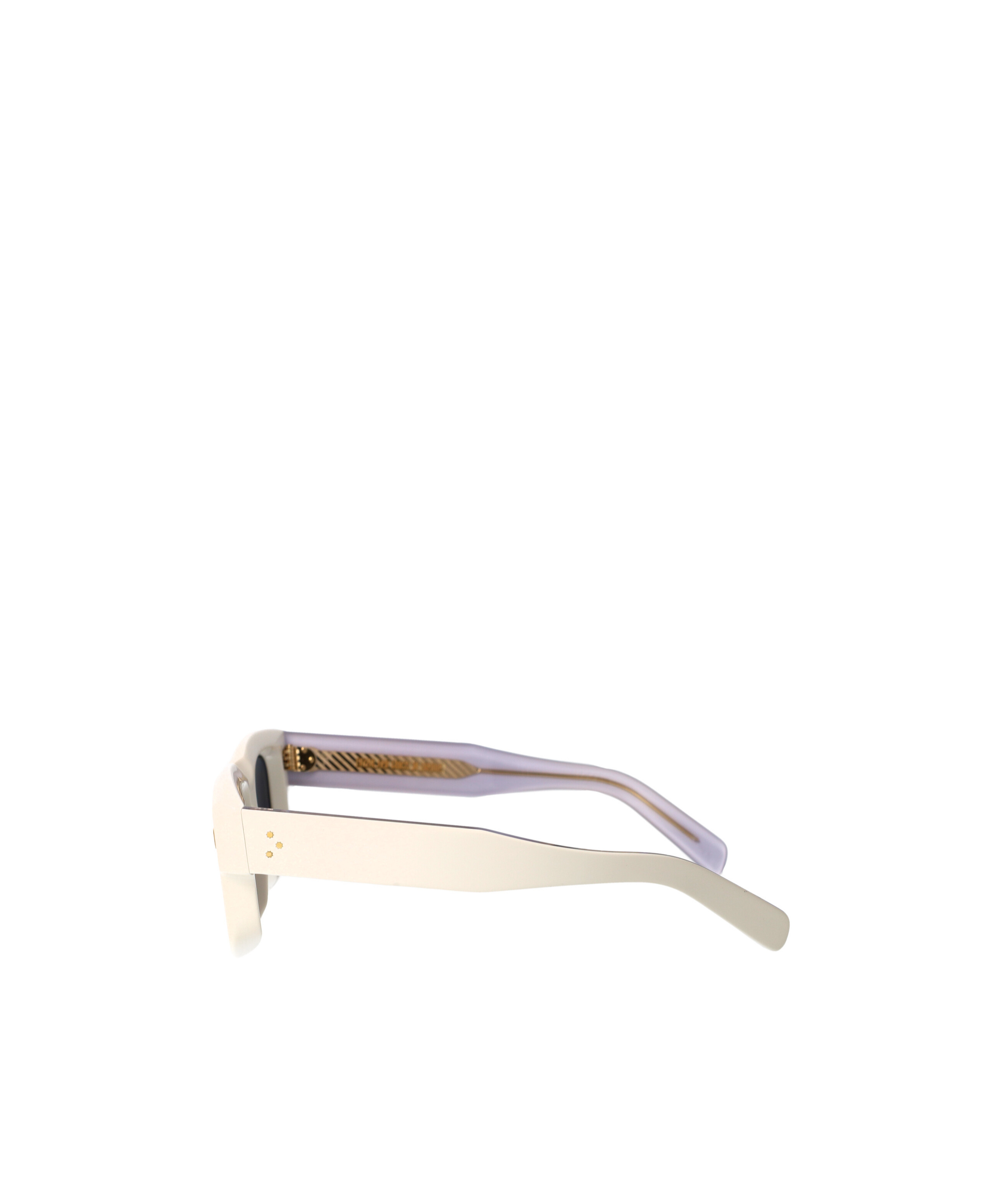 Cutler Gross Rectangle-frame Tinted Sunglasses In White