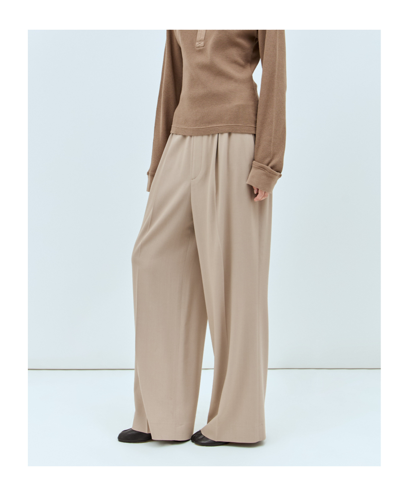 Acne Studios Women Logo Waistband Tailored Pants In Nude