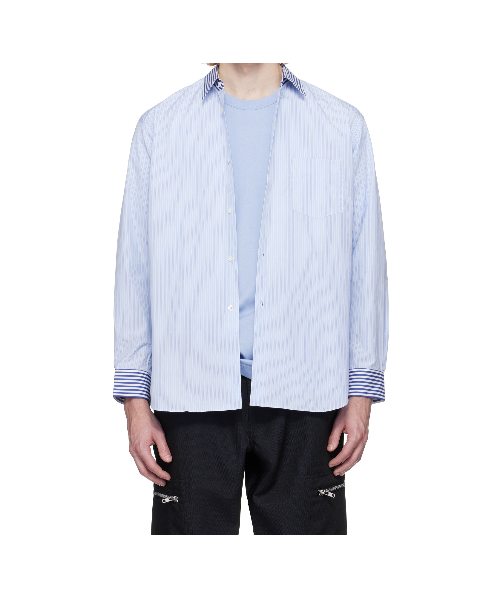 Comme Des Garçons Striped Long-sleeved Shirt