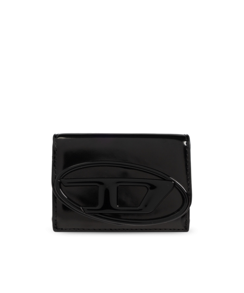 Diesel Three-fold Small Wallet In Black