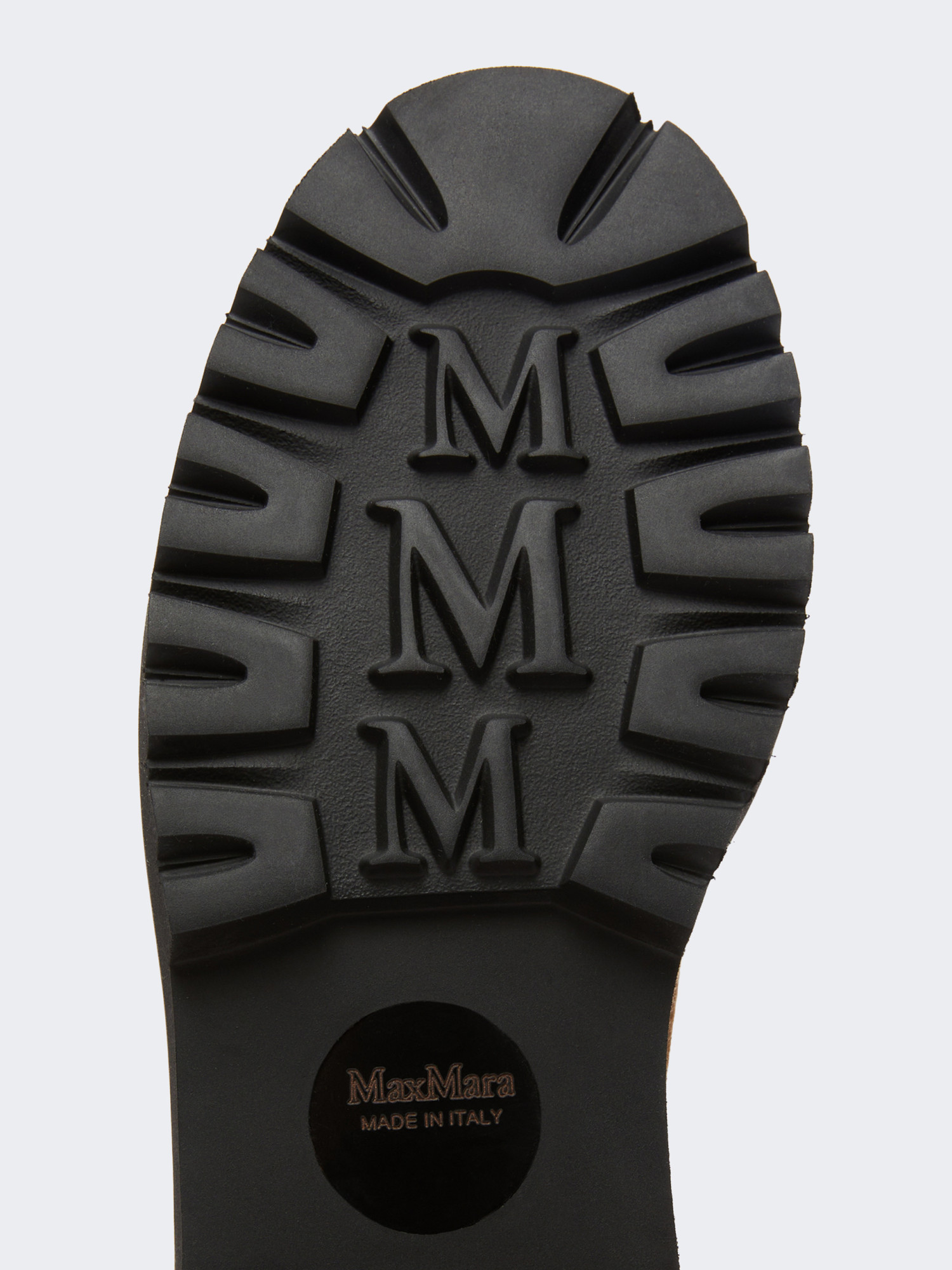 Max Mara Water-repellent Camel Combat Boots In Multi
