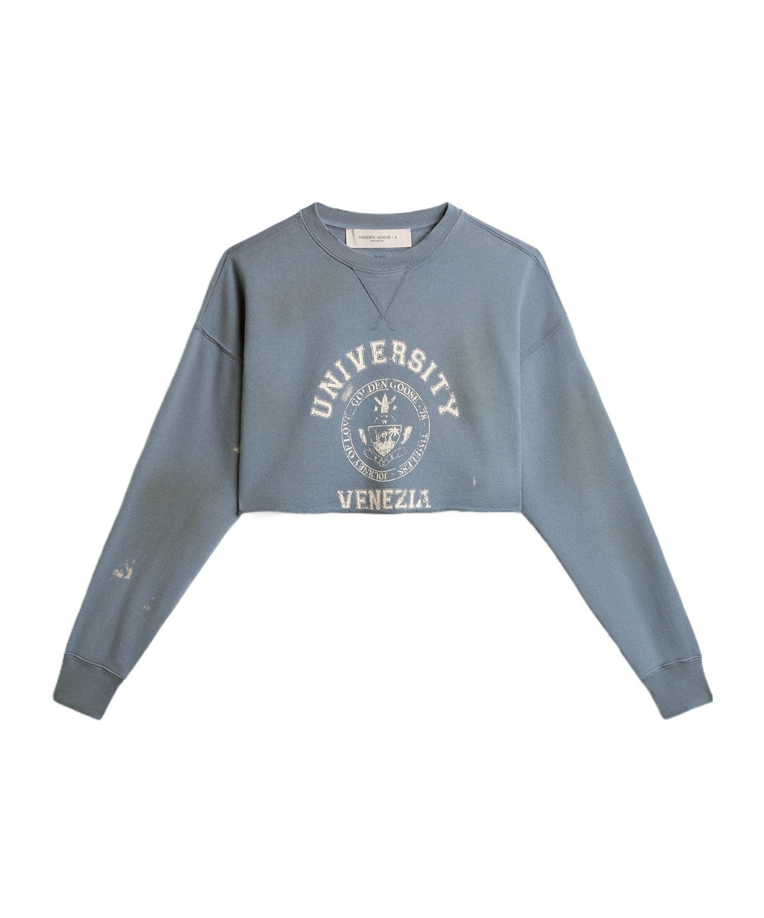 Golden Goose Logo-print Cotton Sweatshirt In Gray