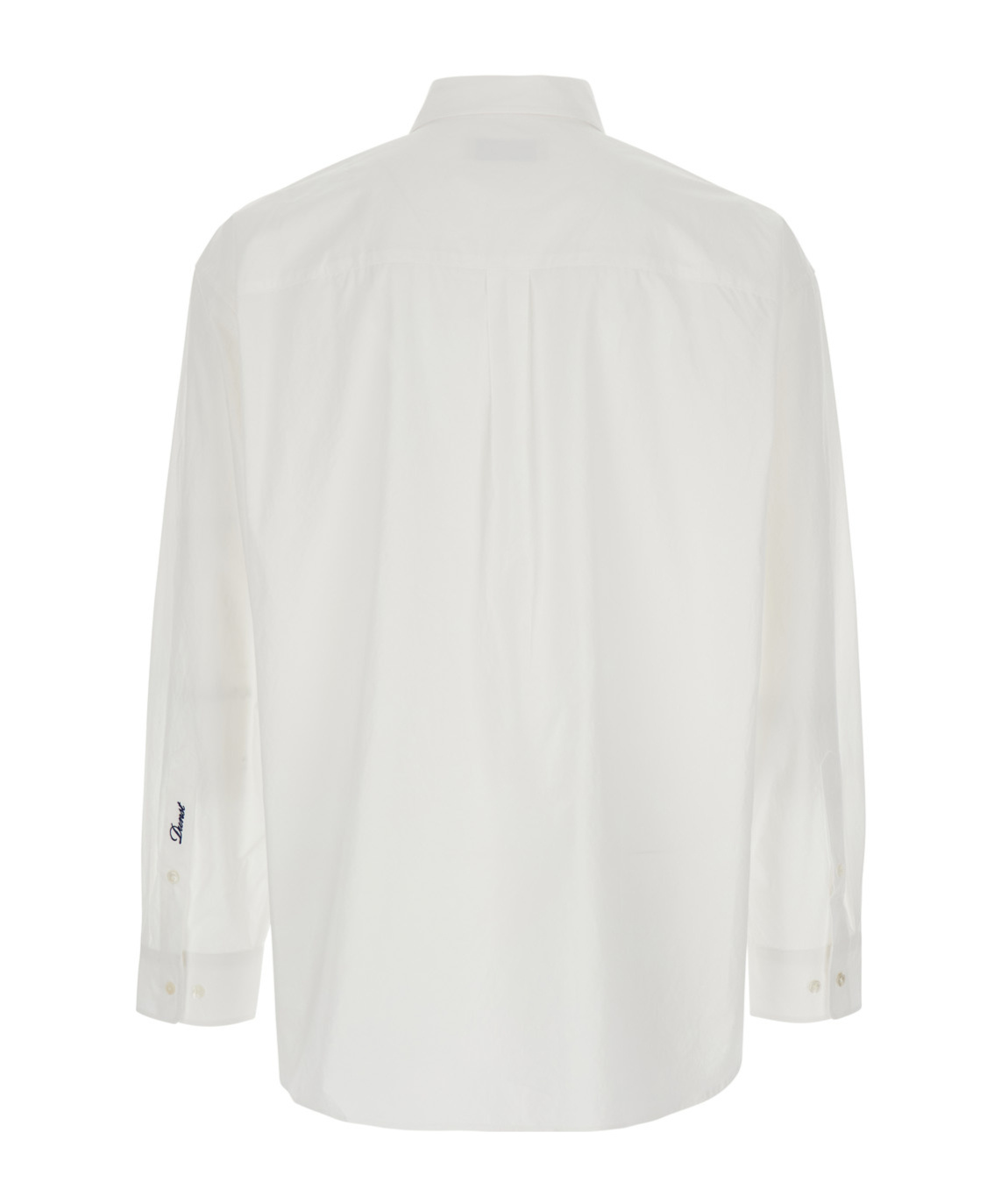 Dunst White Shirt With Patch Pocket On The Front And Embroidered Logo