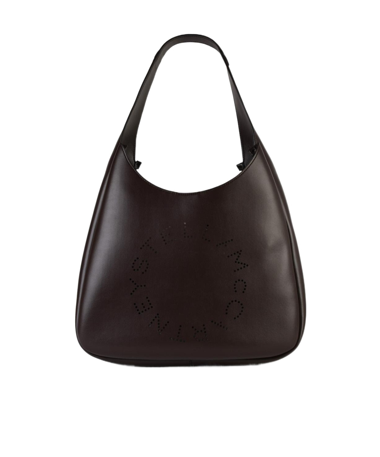 Stella Mccartney Perforated-logo Shoulder Bag In Black