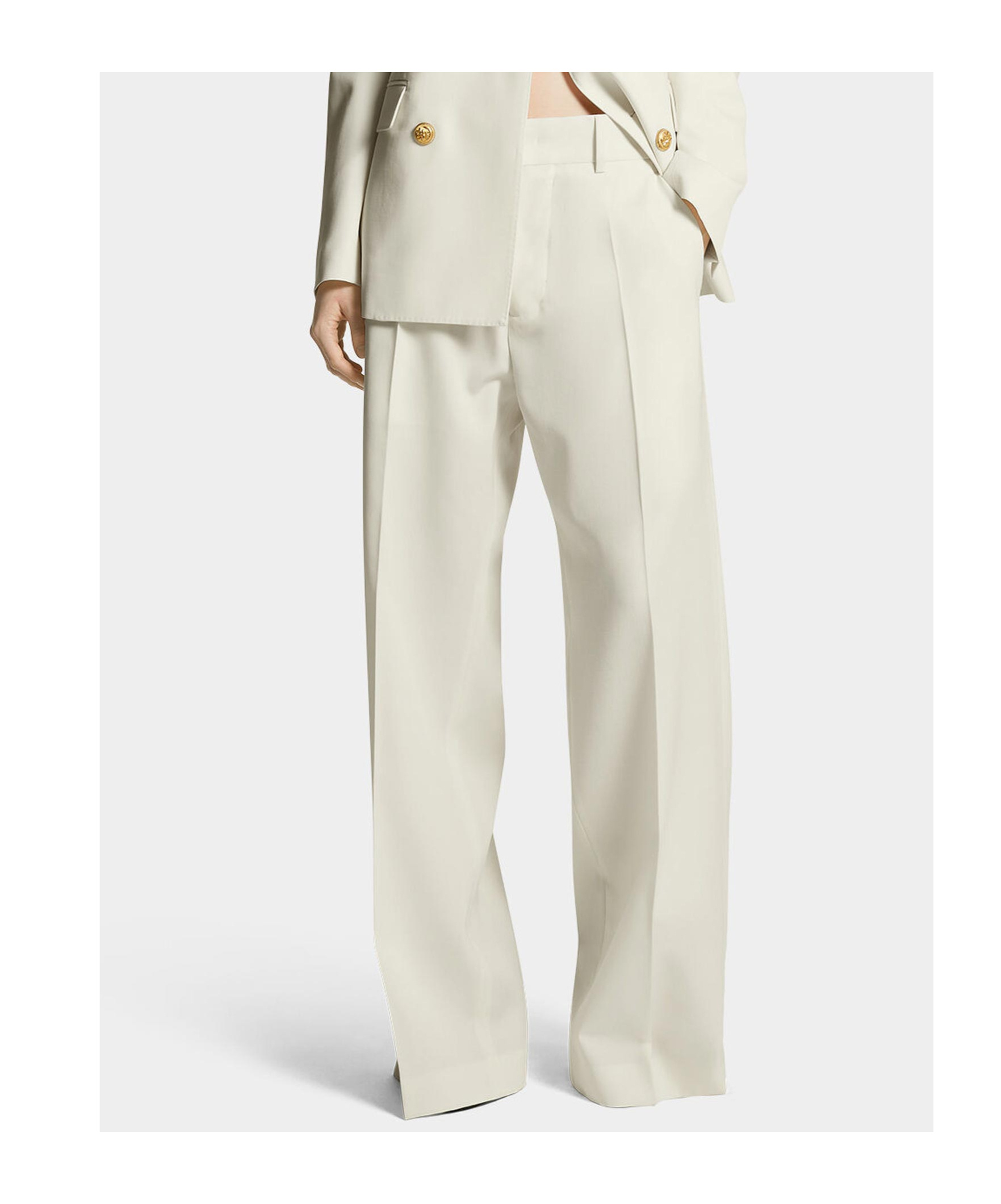 Dsquared2 Man Big Wool Pant In White