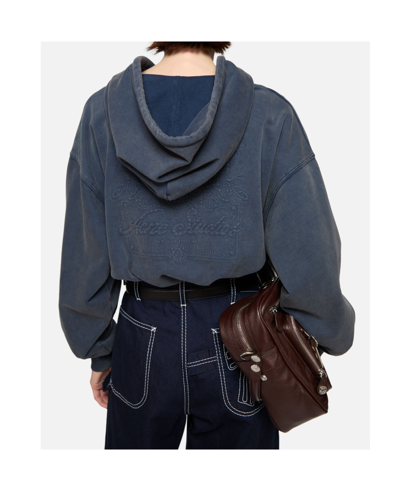 Acne Studios Zip-up Hoodie In Blue