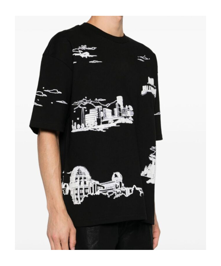 Amiri La Landmark T-shirt In Black