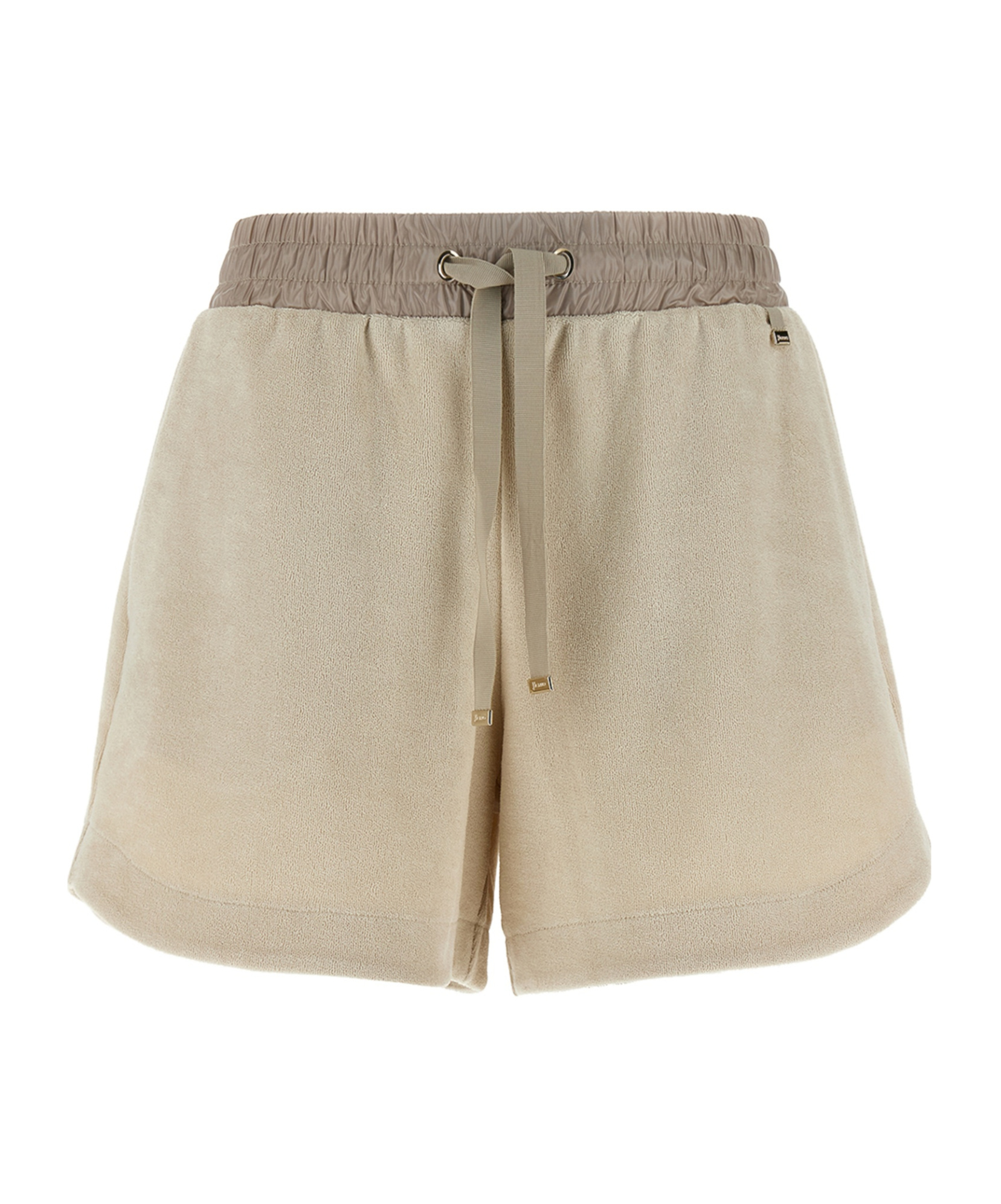 Herno Textured Terry Cloth Shorts With Elastic Waistband