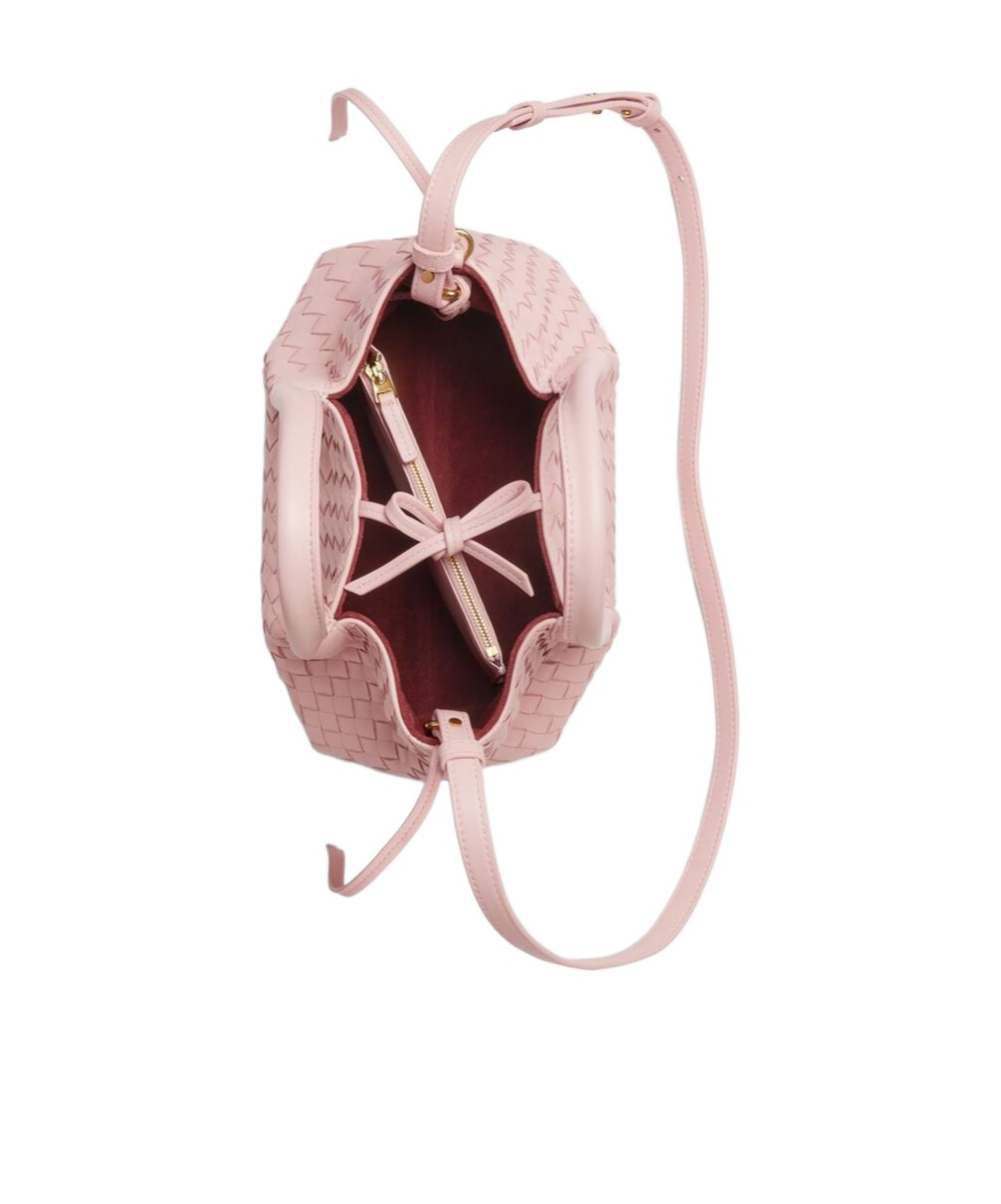 Bottega Veneta Pinacoteca Small Intrecciato Leather Tote Bag In Pink