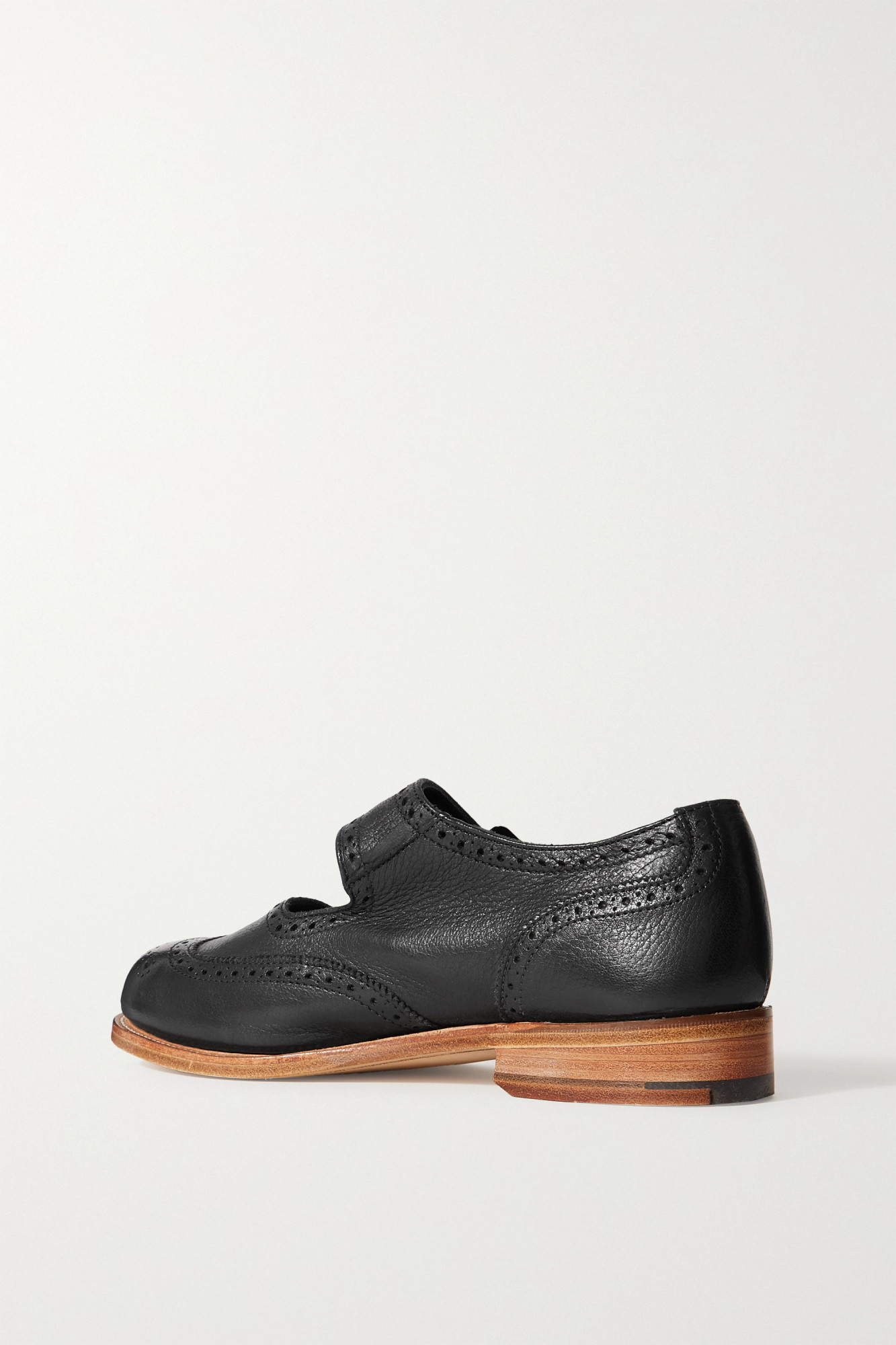 Gabriela Hearst X Tricker's Round Toe Mary Jane Shoes In Black