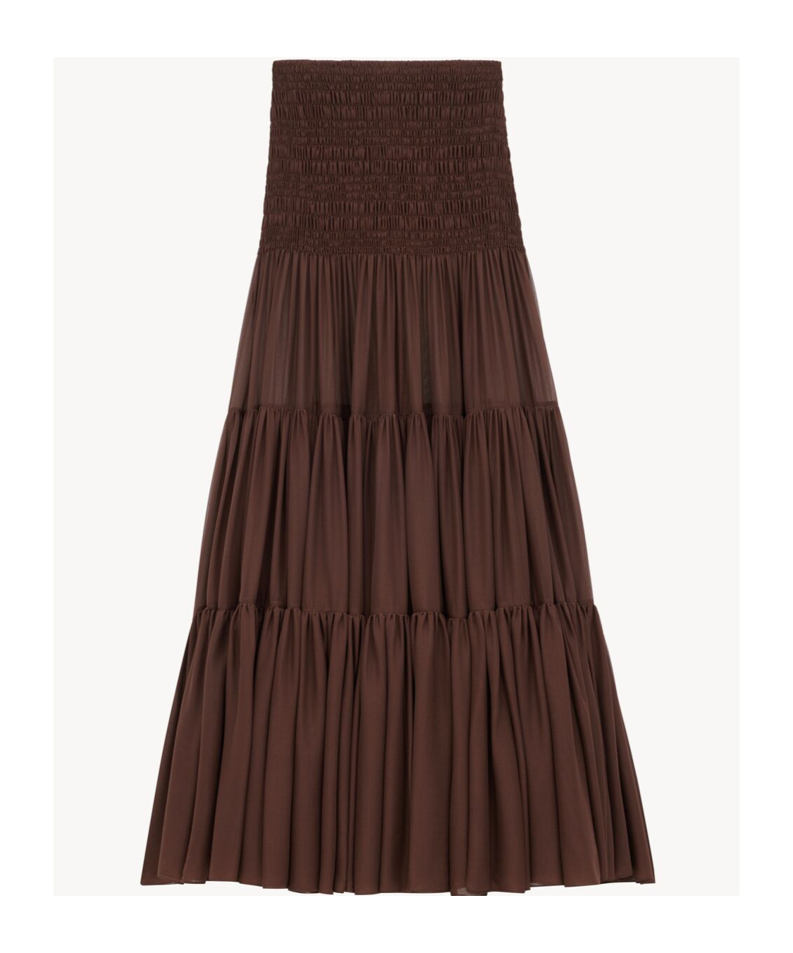 Saint Laurent Ruffled Skirt In Red