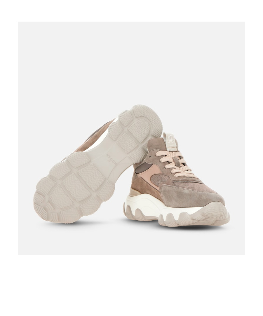 Hogan Hyperactive Lace-up Sneakers In Nude