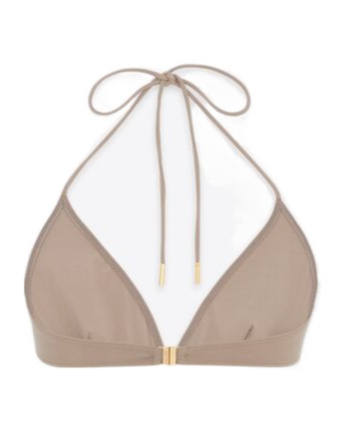 Saint Laurent Triangle-cup Bikini Top In Nude