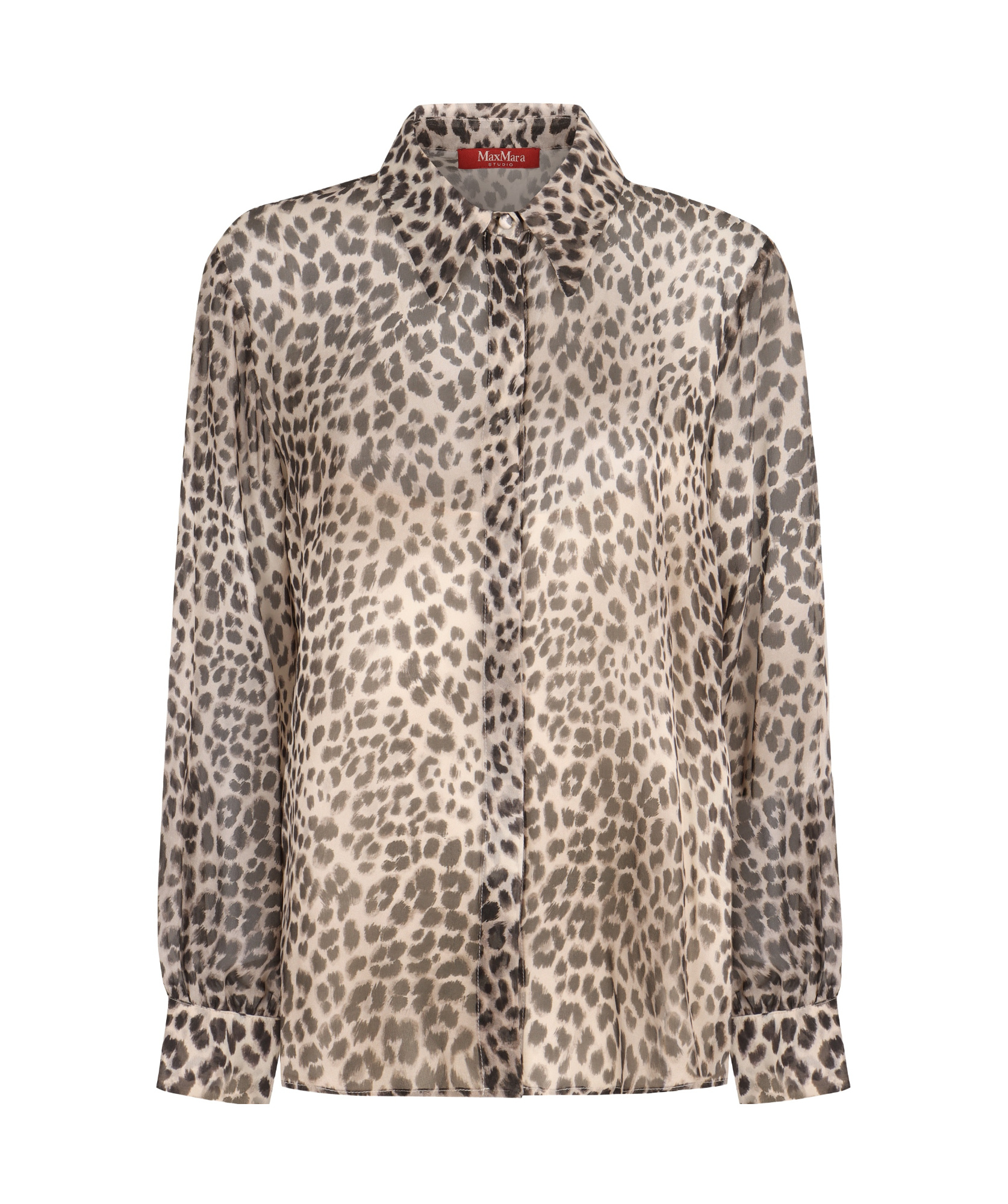 Max Mara Women's Valzer Printed Silk Shirt In Nude