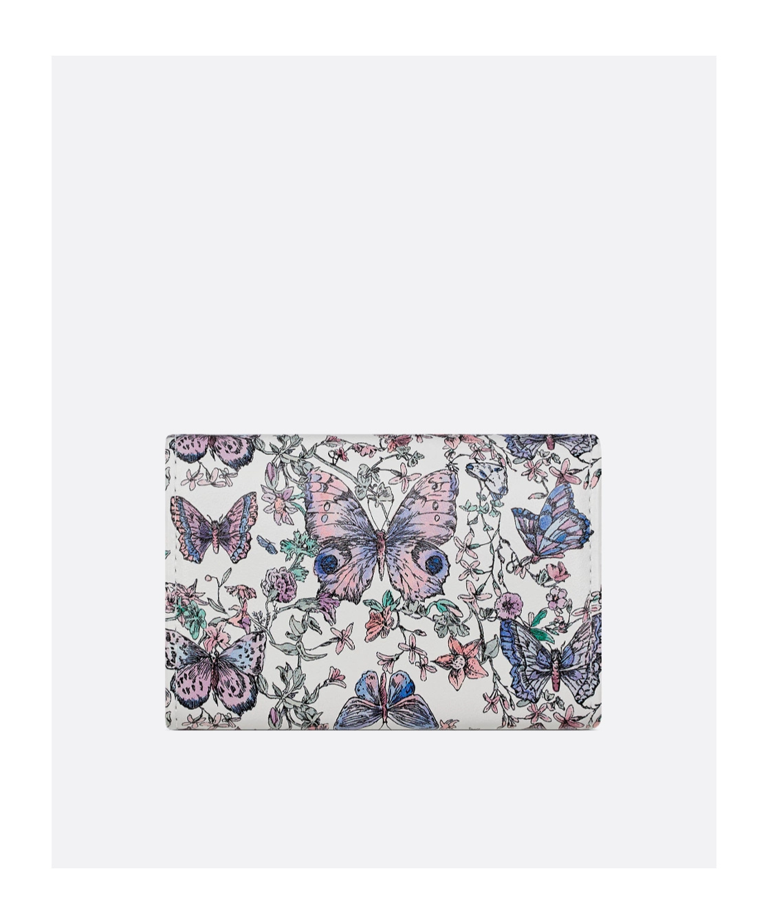 Dior Pattern Wallet In Gray