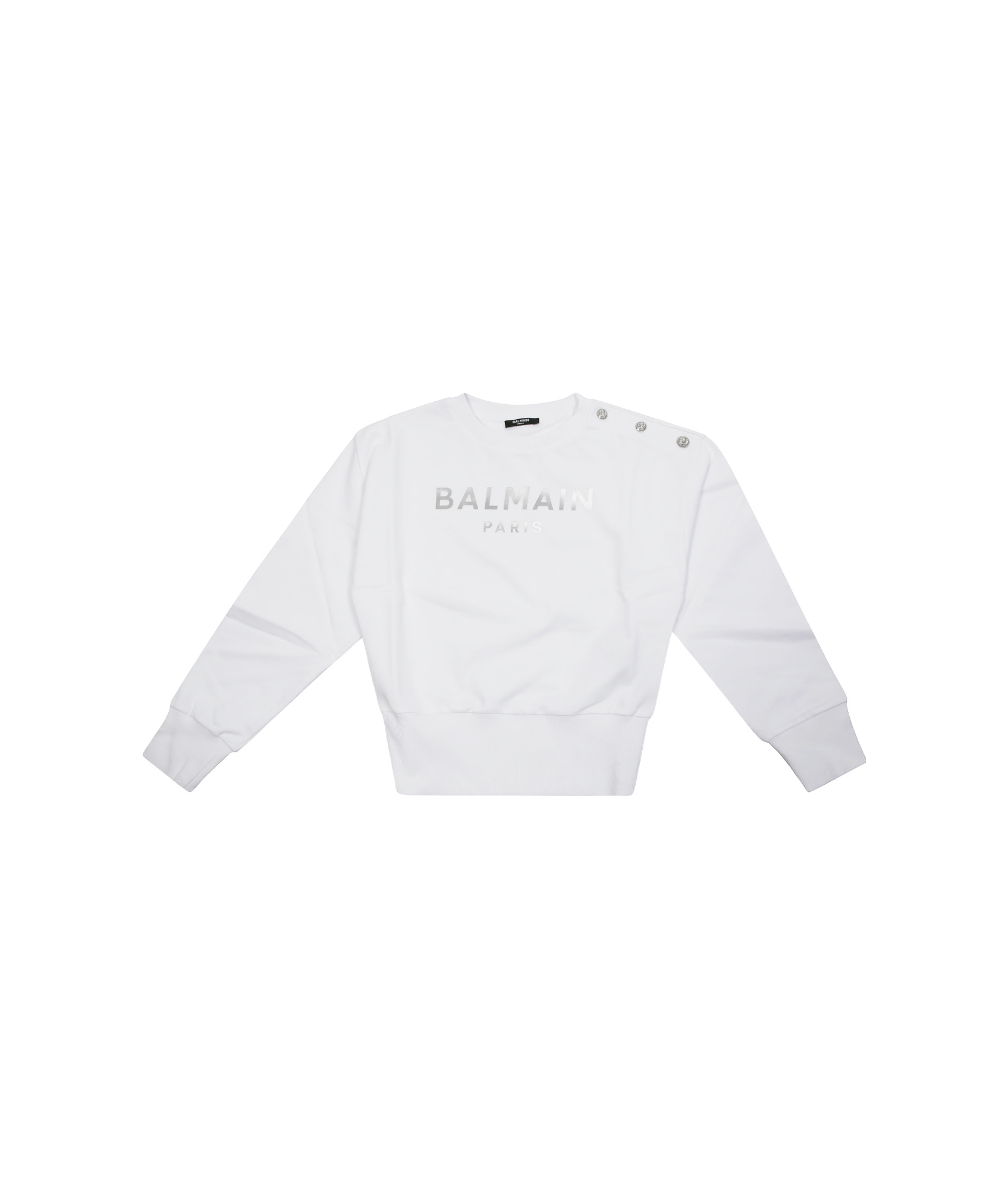 Balmain Long-sleeved Sweater In White